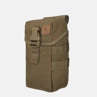 Helikon water canteen pouch, olive green canvas with Molle webbing front