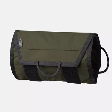 Helikon Trip Roll Organizer in olive green, rolled fabric case with front flap and carry loop