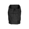 Black mag-release dump pouch front view with pull cord and top panel