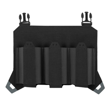 Tactical magazine flap with four pouches, black outer panel and black inserts
