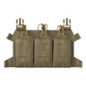 Skeletonized triple 223 flap pouch, tan with three flap compartments and top loops