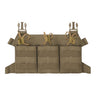 Olive skeletonized triple 308 ammo flap pouch with three padded slots