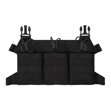 Black skeletonized triple 308 ammo flap pouch with three padded slots