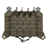 Tactical MOLLE SMG flap pouch with 6 elastic loops and hook-and-loop straps, green.