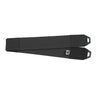 Black elastic slim cummerbund with padded ends and hook-and-loop closures