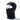 Black balaclava with face opening and fold-over neck cover, front view on mannequin