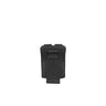 Black single magazine pouch with front flap and open top pocket