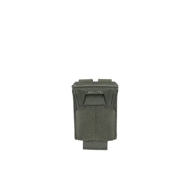 Ranger green single magazine pouch with front flap and open top pocket