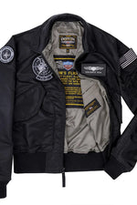 Cockpit USA Movie Hero Top Gun Black Stealth CWU Flight Jacket