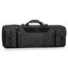 Black rifle bag with padded handle, front webbing and side straps