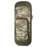Multicam single rifle case, front view with zippered front pocket and padded body.