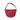 Burgundy canvas newspaper bag with short handle and plain front panel.