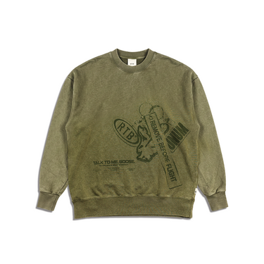 RTB "Mach 2.34" Tonal Embossed Crewneck Sweatshirt