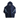 Navy graphic pullover hoodie with drawstring hood and flare sleeve prints