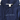 Navy hoodie close-up: hood drawstrings and slogan text on chest.