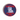 Embroidered round patch with red border, navy blue background, astronaut graphic and text