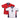 Red and white jersey shirts with navy collars and embroidered chest logos, short sleeves