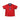 Red jersey shirt with navy collar and cuffs, embroidered chest crest logo, short sleeves
