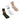 Olive crew socks with orange stripe bands and red return-to-base text