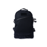 Black mini day backpack with top handle and front zip pocket