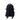 Black Mini 3 Day Lite backpack, back view with padded straps and adjustable webbing