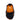 Orange mini day backpack with black sides and front zip pocket