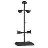 Obsidian black tactical gear rack stand, vertical post with four side clips