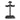 Mini HPC rack tactical gear stand in obsidian black, central post with platform base