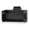 Universal mag holder wall rack system in obsidian black with top mount and side latches