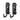 Obsidian black adjustable J-hooks, 2-pack with rubberized grip holders on wall rack