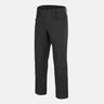 Black urban cargo pants with elastic waistband and knee-length legs.