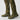 Camouflage field pants with cargo pocket and leg straps, knee to ankle view