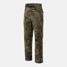 Camouflage stormstretch pants with elastic waistband and cargo pockets.