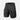 Black stretch ripstop shorts with elastic waistband and side cargo pockets