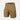 Coyote brown stretch ripstop shorts with elastic waist and side cargo pockets