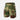 ERDL-style camo shorts with elastic waistband and flap cargo pockets