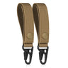 Two Sema straps with carabiners, Flat Dark Earth webbing and black hardware.