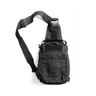 Black tactical side bag with adjustable shoulder strap and zip pockets