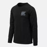 Long-sleeve black t-shirt with ABC graphic on chest
