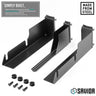 Obsidian black pistol rack adapter brackets with mounting screws