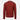 Rusty red crewneck sweatshirt, back view with ribbed hem and cuffs