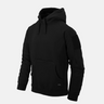 Black kangaroo hoodie with adjustable hood and front kangaroo pocket