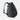 Black backpack shown from the padded back panel with adjustable shoulder straps