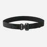 Tactical gun belt loop, black webbing with black buckle and attachment clip