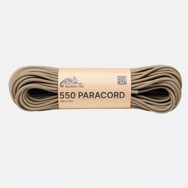 Helikon 550 paracord bundle, tan coyote brown coiled cord