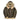 Sheepskin hooded leather jacket with shearling trim, front zip, dark exterior