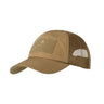 Vent cap with tan polycotton ripstop crown and mesh back panel, front pocket patch