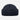 Dark navy rib-knit beanie cap, plain back