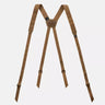 Coyote brown competition belt suspenders with adjustable webbing and quick clips