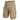 Men's khaki ripstop cargo shorts with elastic waistband and side pocket